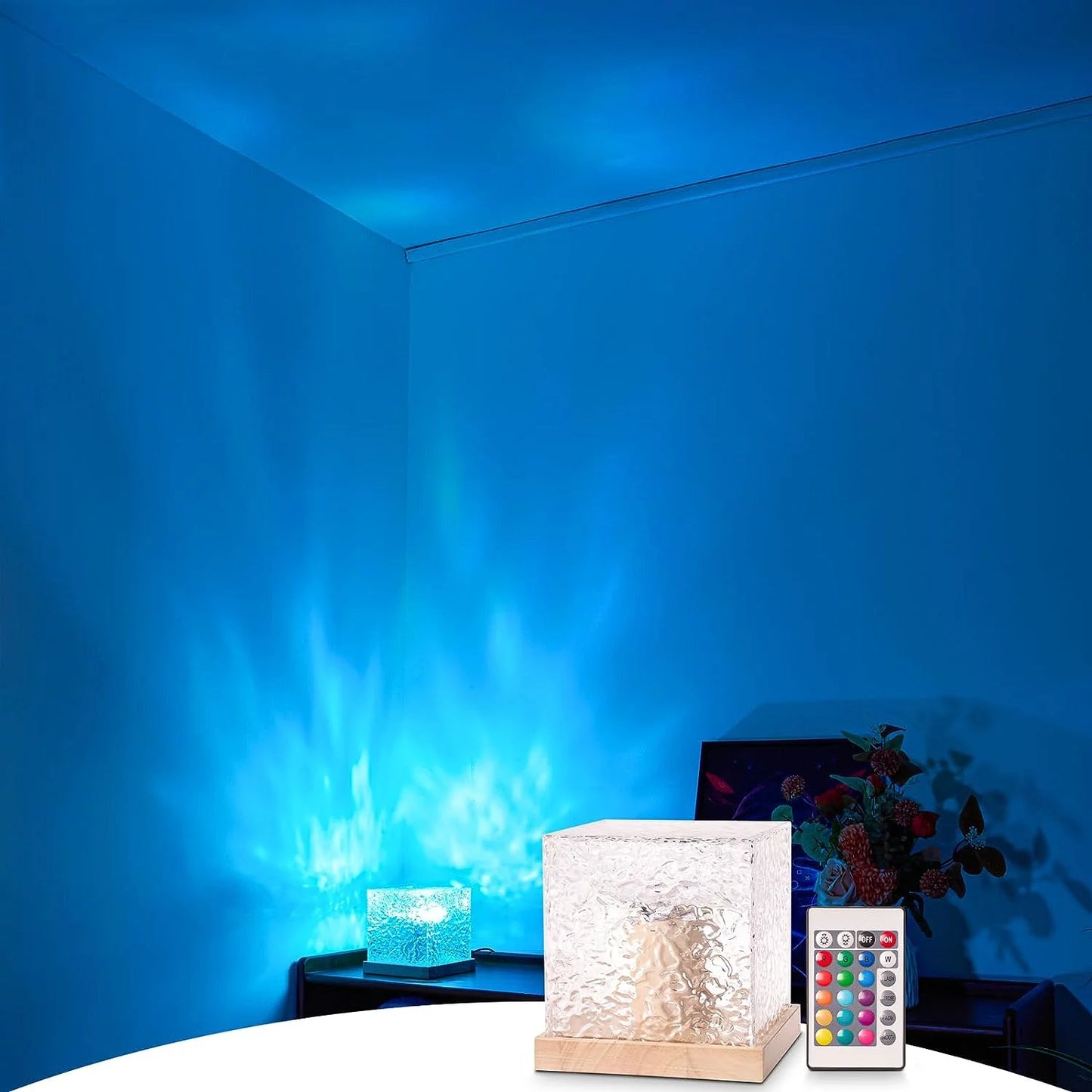 Star Galaxy Lamp, 16 Colors LED 3D Ocean Wave Projector Light Wiht Remote Control, Night Light Birthday Xmas Gifts for Girls Boys Kids