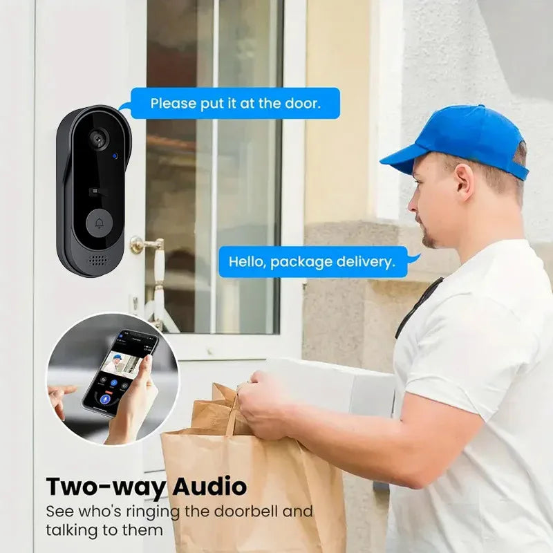 Tuya Wireless Doorbell with Camera Bundle Doorbell Smart Home WIFI HD Outdoor Phone Camera Security Video Intercom Night Vision