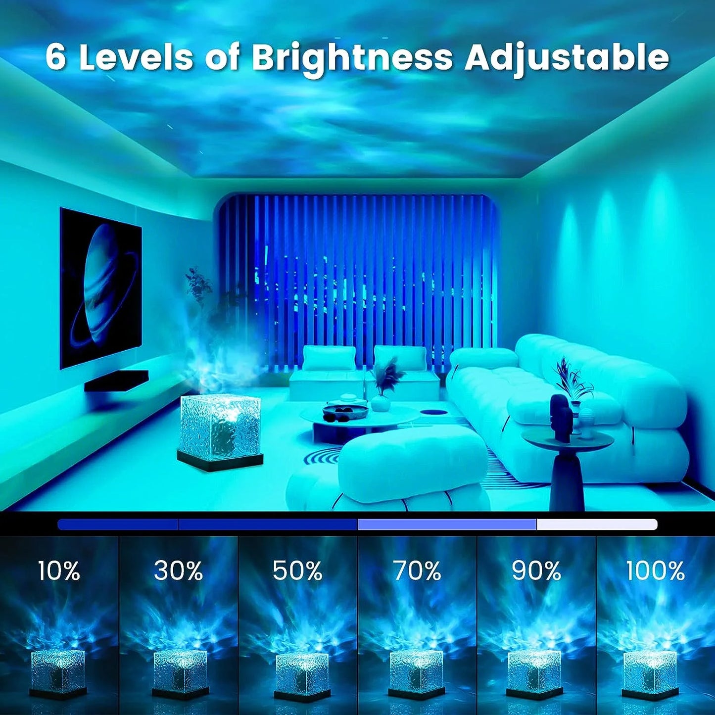 Star Galaxy Lamp, 16 Colors LED 3D Ocean Wave Projector Light Wiht Remote Control, Night Light Birthday Xmas Gifts for Girls Boys Kids